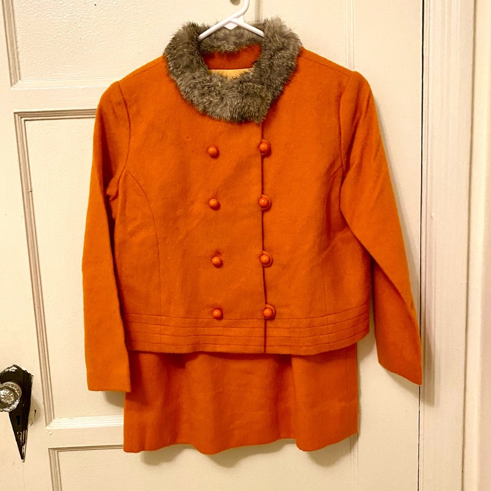 Vintage wool skirt and jacket set